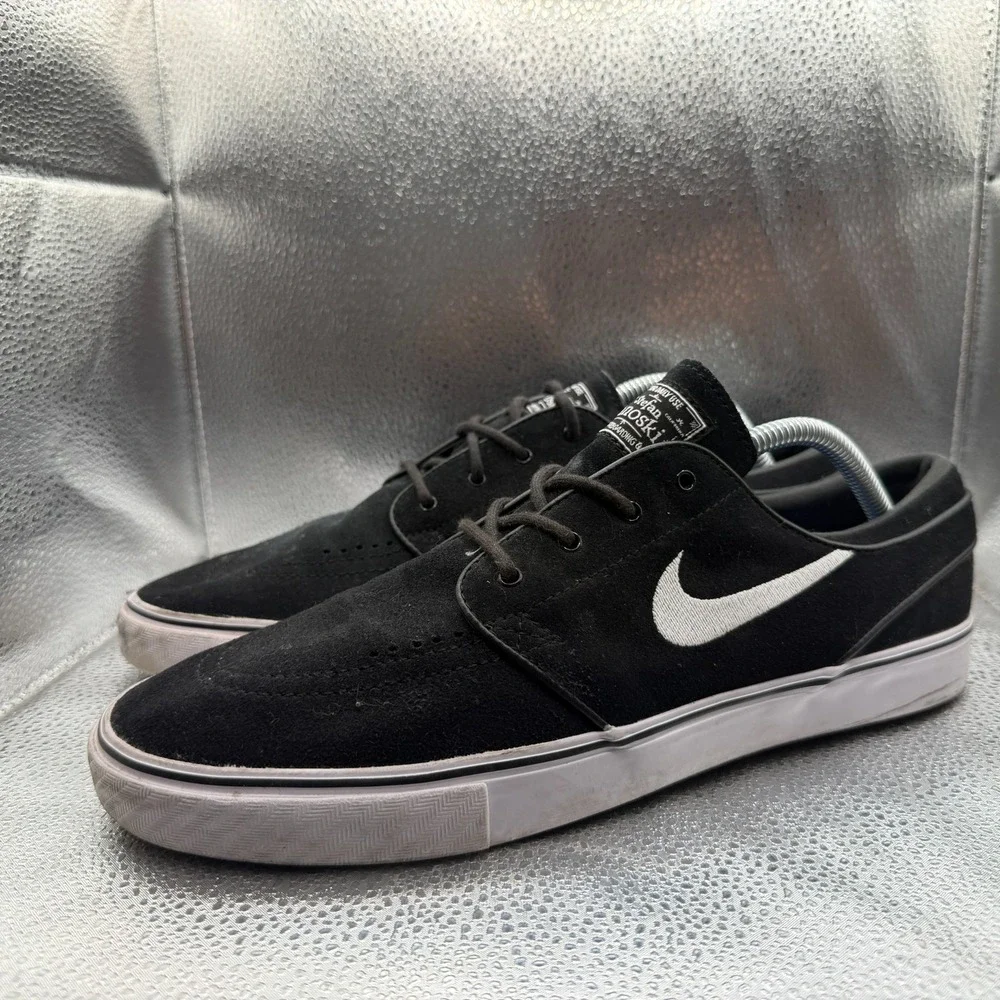 Size 10.5 Nike SB Zoom Janoski OG+ Black White Mens‎ Skate Board Shoe FD6757-001